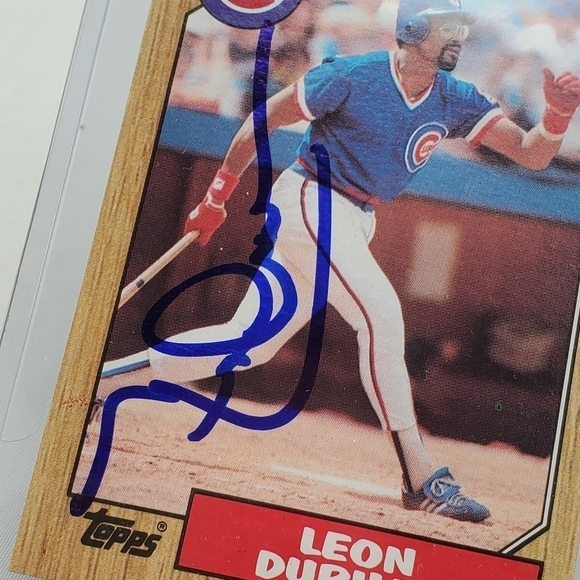 Leon Durham Autographed Signed Baseball Card 1987 Topps #290 - Picture 2 of 7